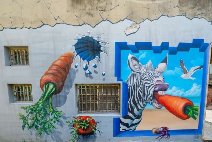 馬沙溝3d彩繪村