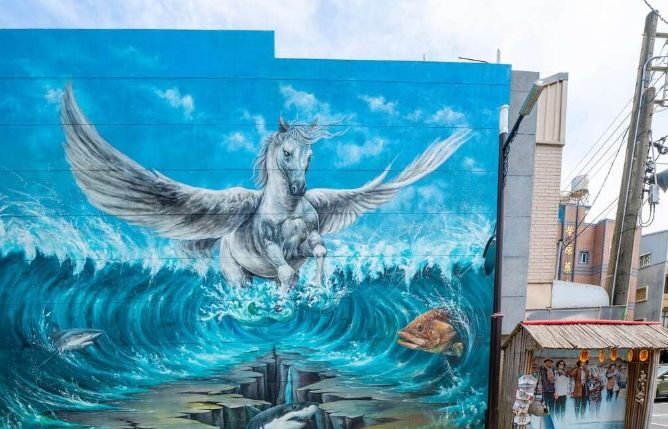 馬沙溝3d彩繪村