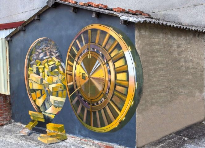 馬沙溝3d彩繪村